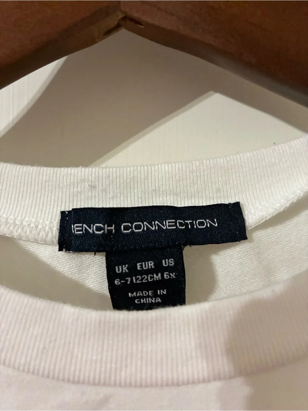 French Connection Girls Can White Knit Long Sleeve Top Size 6X / 6-7